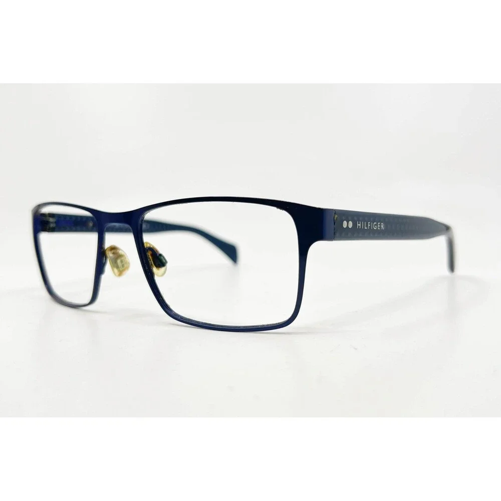 Tommy Hilfiger Men Blue Rectangle Eyeglasses Frames 5 55-18